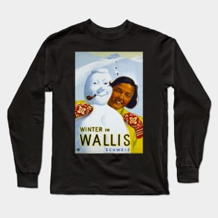 Winter im Wallis, Schweiz Long Sleeve T-Shirt